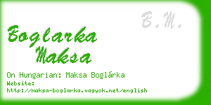 boglarka maksa business card